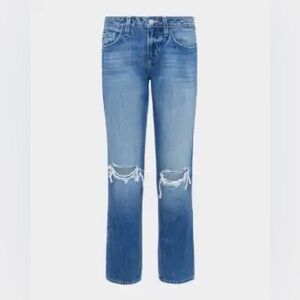 L’Agence Navia Low-Rise Distressed Straight Jeans